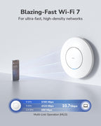 Cudy BE11000 Wi-Fi 7 Gigabit Mesh Access Point, 10G SFP+, 2.5G PoE, AP11000