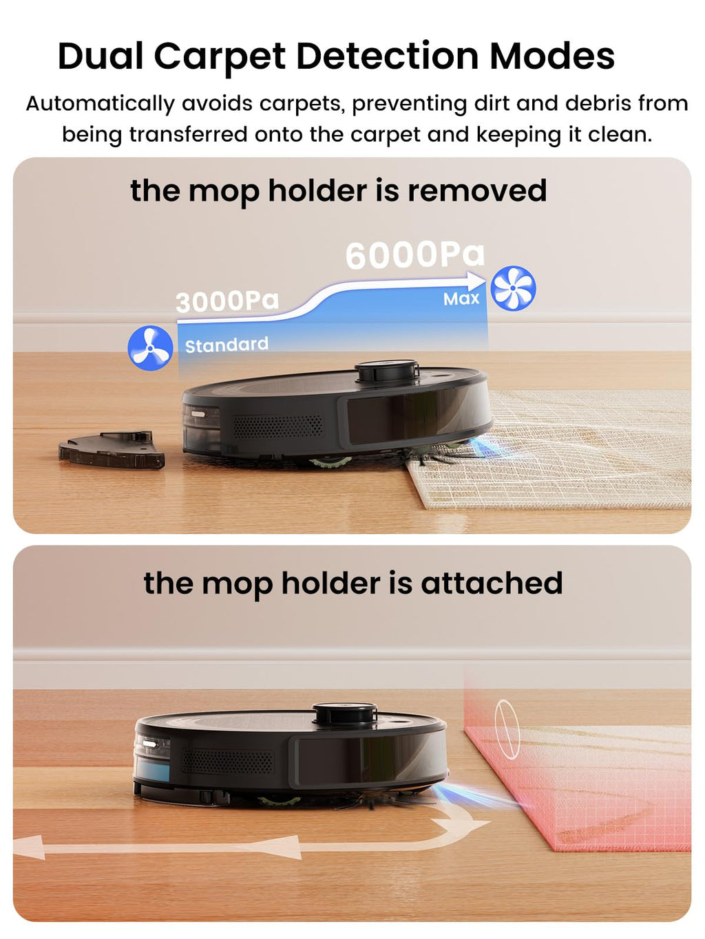 Lefant M2 Plus Robot Vacuum and Mop Combo, 75-Day Self-Emptying