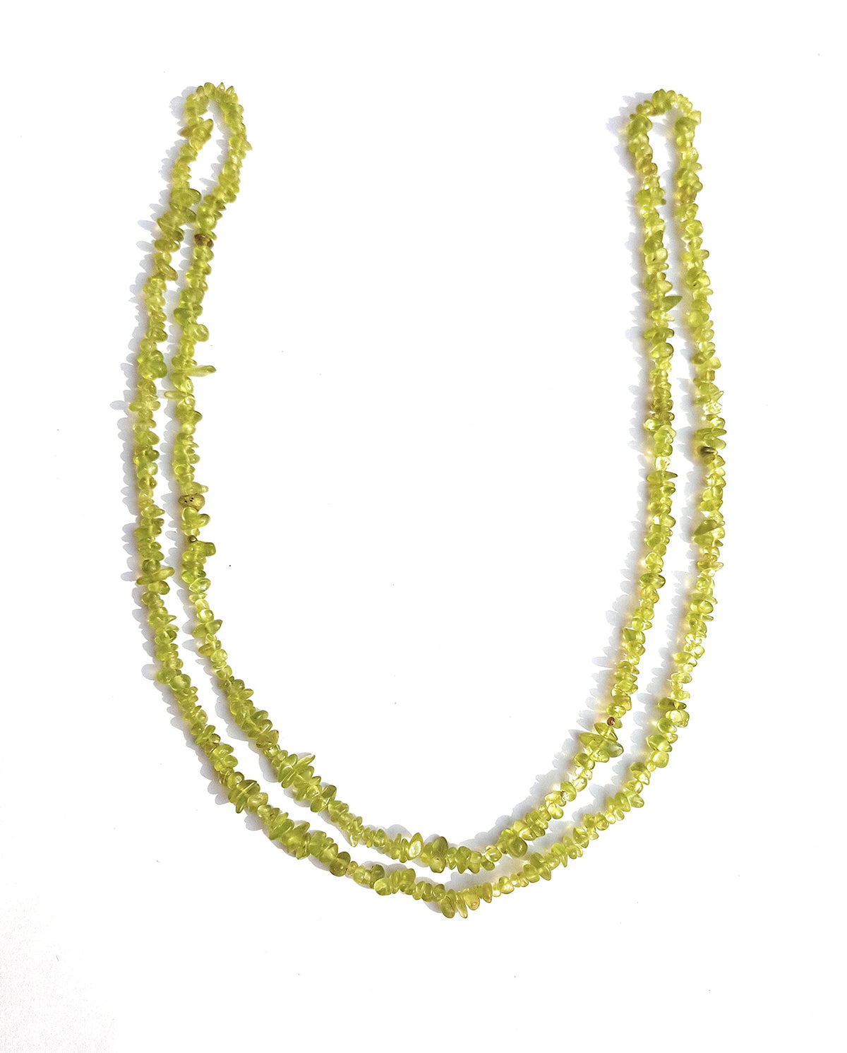 34" Natural Peridot Chip Beads Strand -Pack of 20, Gravel Uncut/Freeform Shape, 150 Ct, Nuggets for Beading- Jewelry Making, Art & Craft, Wholesale -August Birthstone