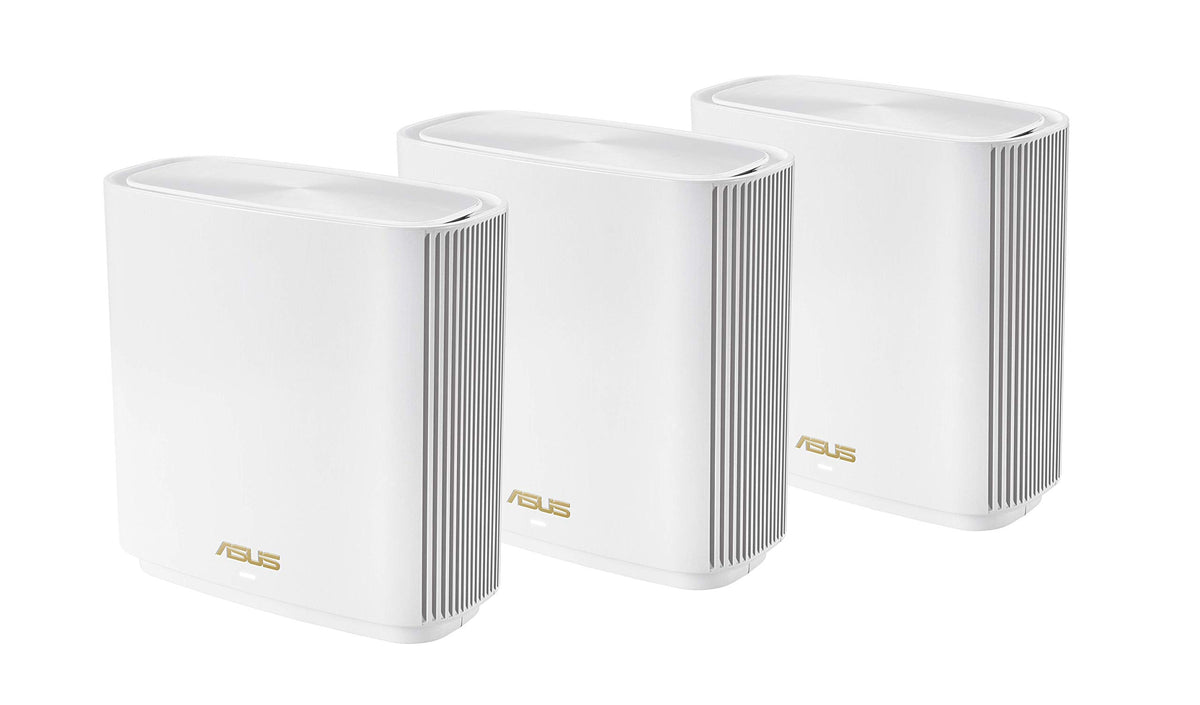 ASUS ZenWiFi Whole-Home Tri-band Mesh WiFi 6E System (ET9 3PK), Coverage up to 7,800 sq.ft, 7800Mbps, new 6GHz band, AiMesh, Lifetime Free Internet Security, Parental Control, EasySetup (Renewed)