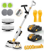 Cordless Electric Mop M3, 6000mah, 2-in-1 Floor Scrubber & Spin Mop