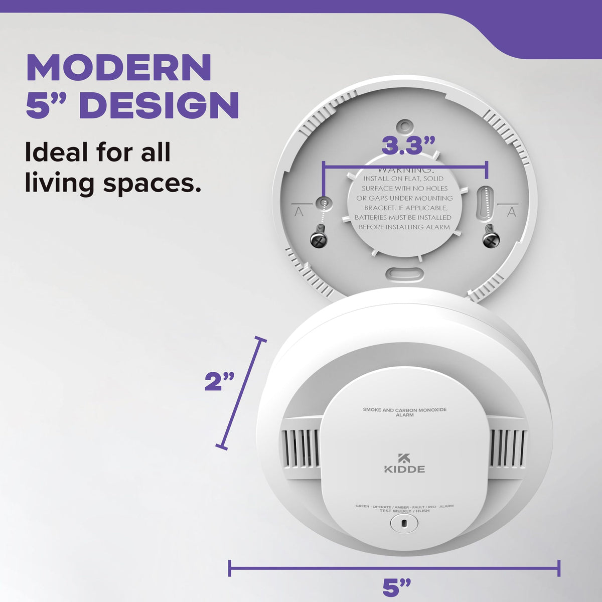 Kidde Smoke & Carbon Monoxide Detector, AA Battery-Powered, 30CUDR, 3 Pack