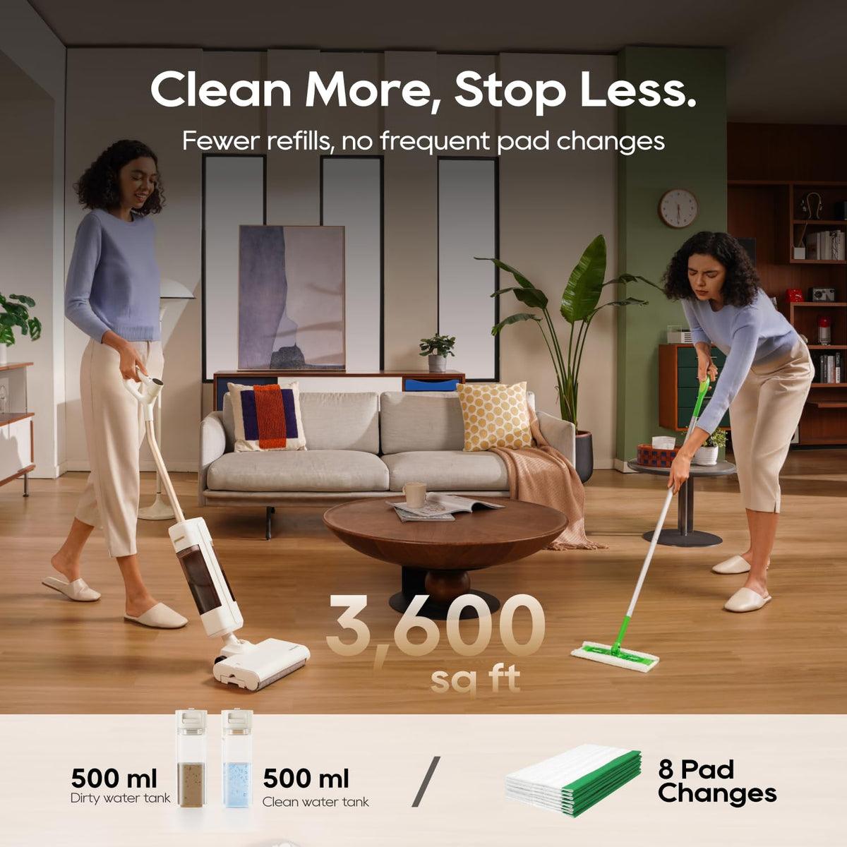 DREAME FloorX 110 Plus Cordless Hard Floor Cleaner, Household Wet & Dry Mop
