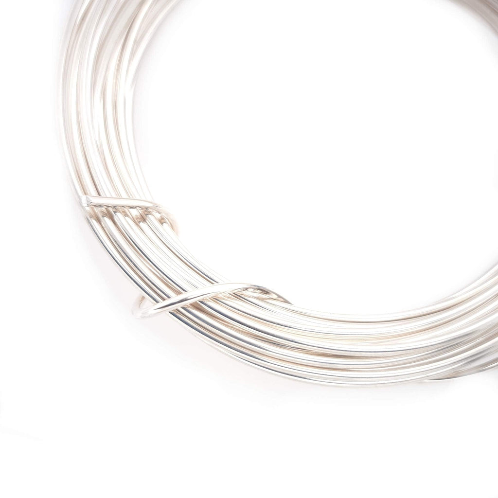 925 Sterling Silver Wire, 18 Gauge, Round, Half Hard, 15FT by CRAFT WIRE
