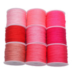 Nylon String 100M*100PCS 0.8mm Crafts Nylon Cord for Jewelry Making Beading Braided Satin String for Bracelets Rattail Trim Chinese Knot(Black)