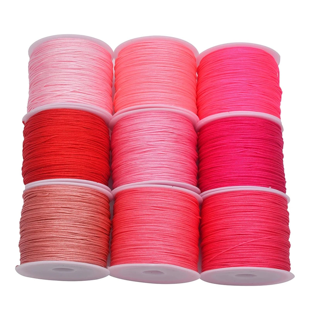 Nylon String 100M*100PCS 0.8mm Crafts Nylon Cord for Jewelry Making Beading Braided Satin String for Bracelets Rattail Trim Chinese Knot(Black)