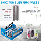 Topdeep Pro Heat Press 15x12 Inch, 5 in 1 Heat Press Machine with 30 OZ Tumbler Press, Swing Away T Shirt Pressing Machine, Combo Tumbler Heat Press Machine Sublimation for T-Shirt Tumblers Hat Cap