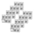 Simply Tidy 6-Drawer Tip-Out Storage Bin – Wall-Mountable Craft Organizer with Clear Windows, Interlocking Tracks & Label Inserts, 8 Pack