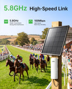 UeeVii 5.8G Point to Point Wireless Bridge Kit with Solar Panel CPE452