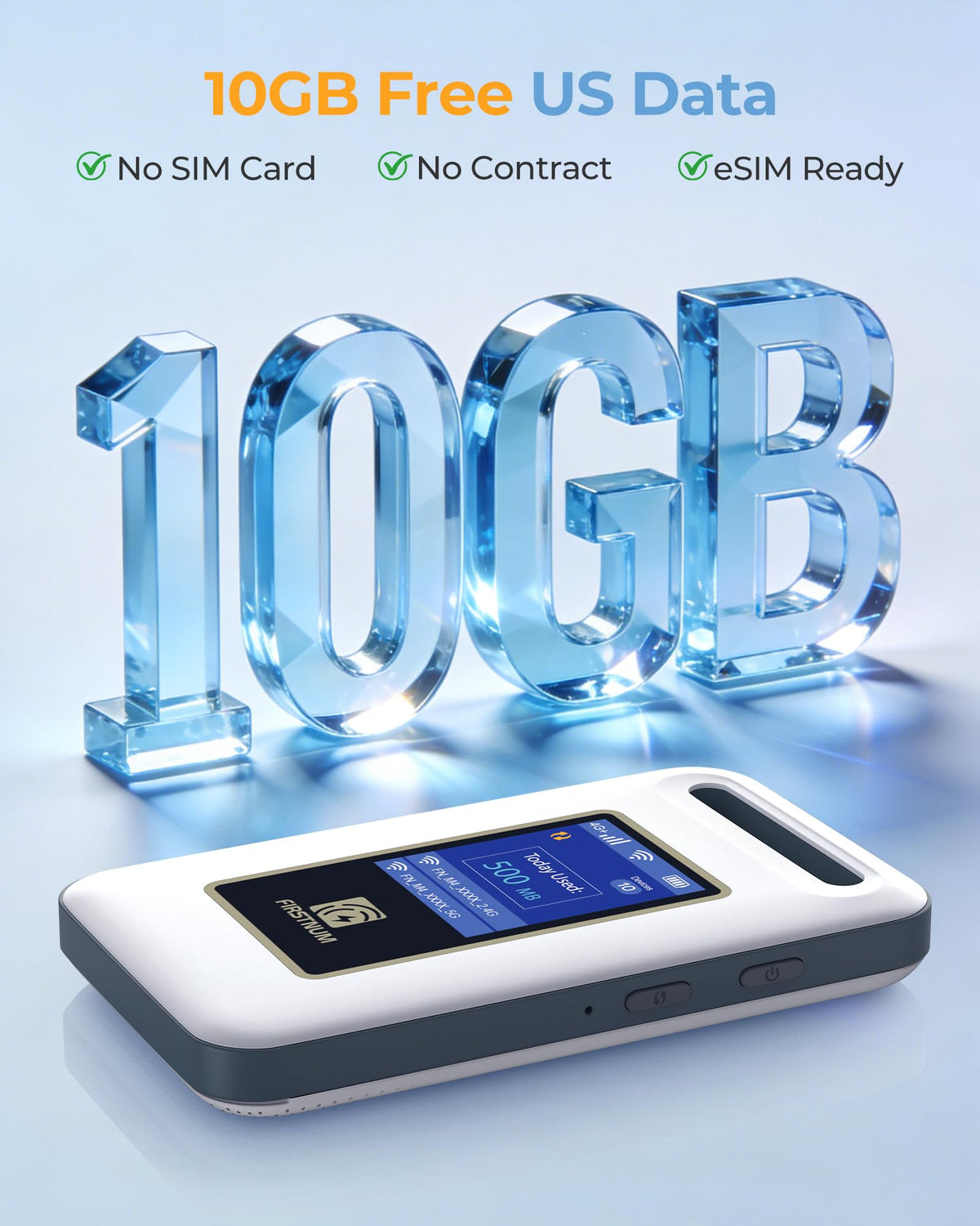 4G LTE Portable WiFi Hotspot with 10GB Free US Data