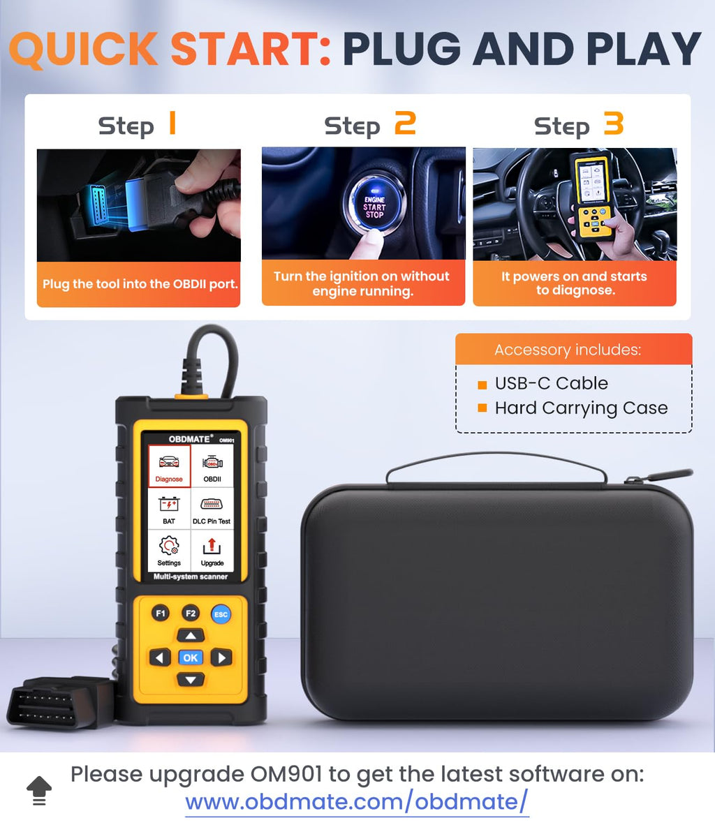 OBD2 Scanner with ABS SRS Transmission Diagnostic Tool