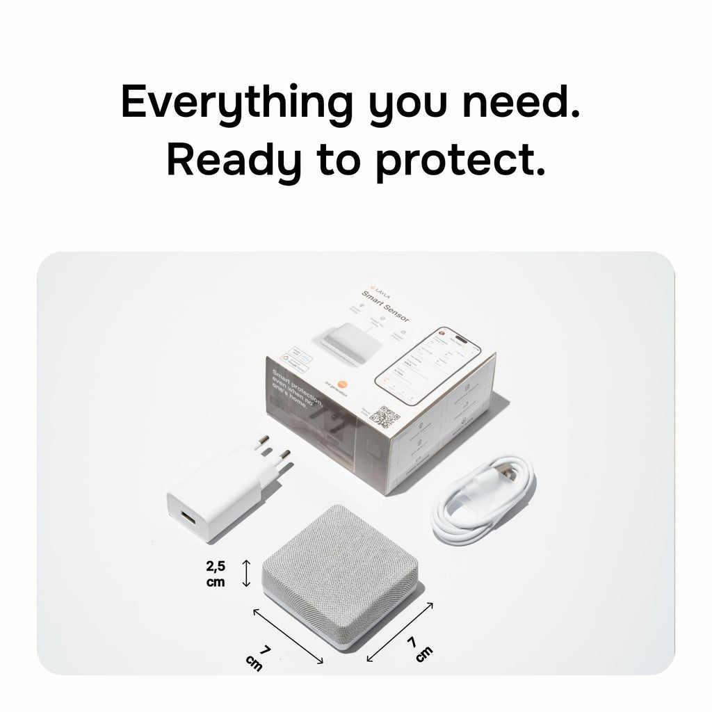 Layla Smart Home Agent 9-in-1 Smart Sensor & Air Quality Monitor (CO2, bVOC, Humidity) | Noise & Motion Detector, AC Controller, Energy Savings | Compatible with Alexa & Google Home | No Subscription