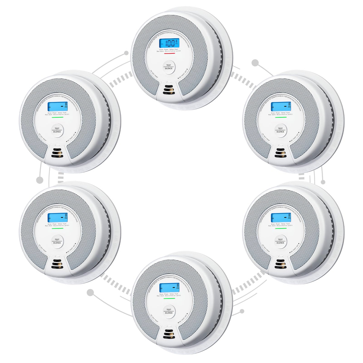 X-Sense Wireless Combination Smoke and CO Detector, XP0H-WN, 3-Pack