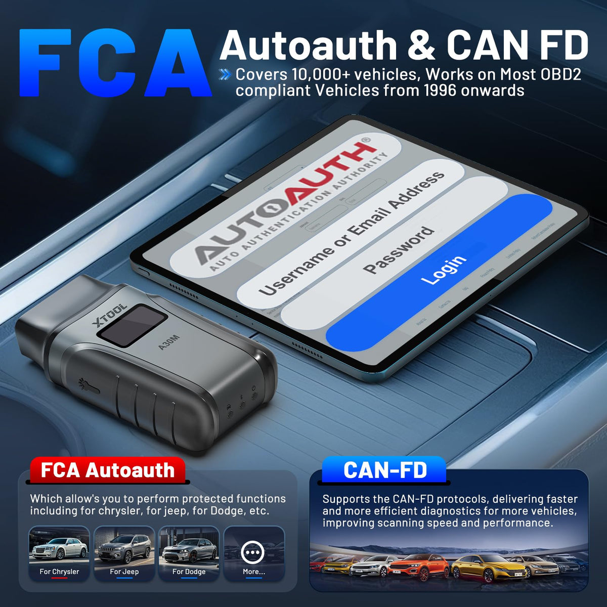 XTOOL A30M Bidirectional Scan Tool, All System OBD2 Scanner Diagnostic Tool