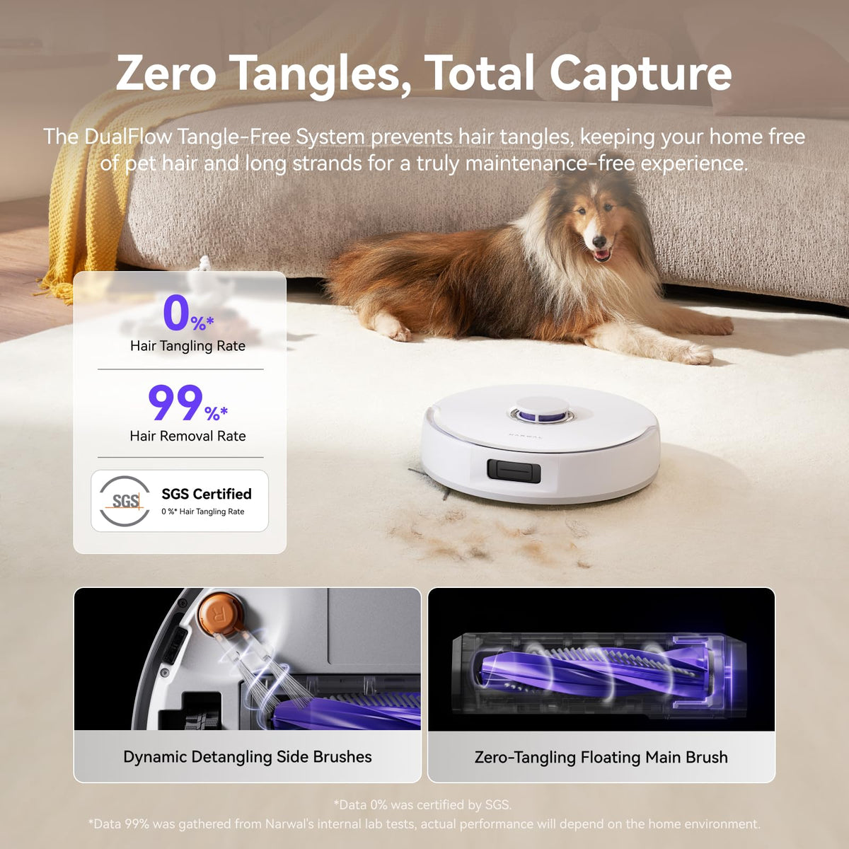 Narwal Freo X10 Pro Robot Vacuum and Mop Combo, 11000Pa, White