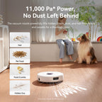 Narwal Freo X10 Pro Robot Vacuum and Mop Combo, 11000Pa, White