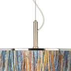 20" Wide Striking Bark Shade Modern Pendant Light Light Fixture