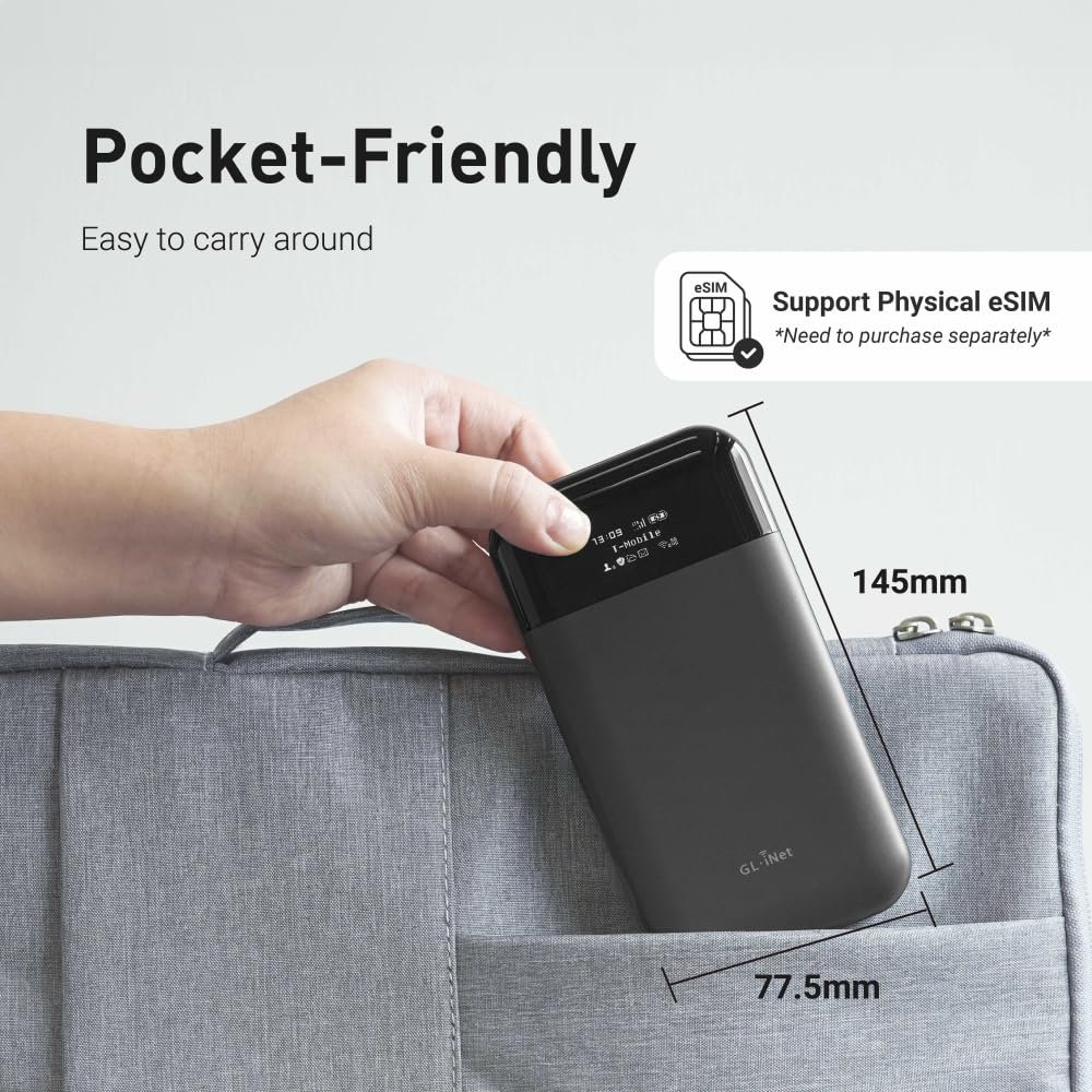 GL.iNet GL-E750V2 MUDI 4G LTE Portable Travel Router with SIM Card Slot