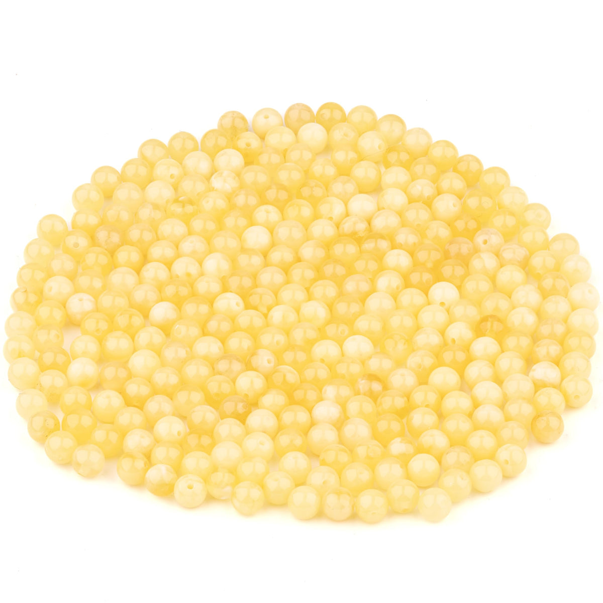 Amber Round Beads Polished 100% Natural Baltic Stone 5mm Loose with Drilled Holes for Crafting Beading and Jewelry Making - Amber Culture