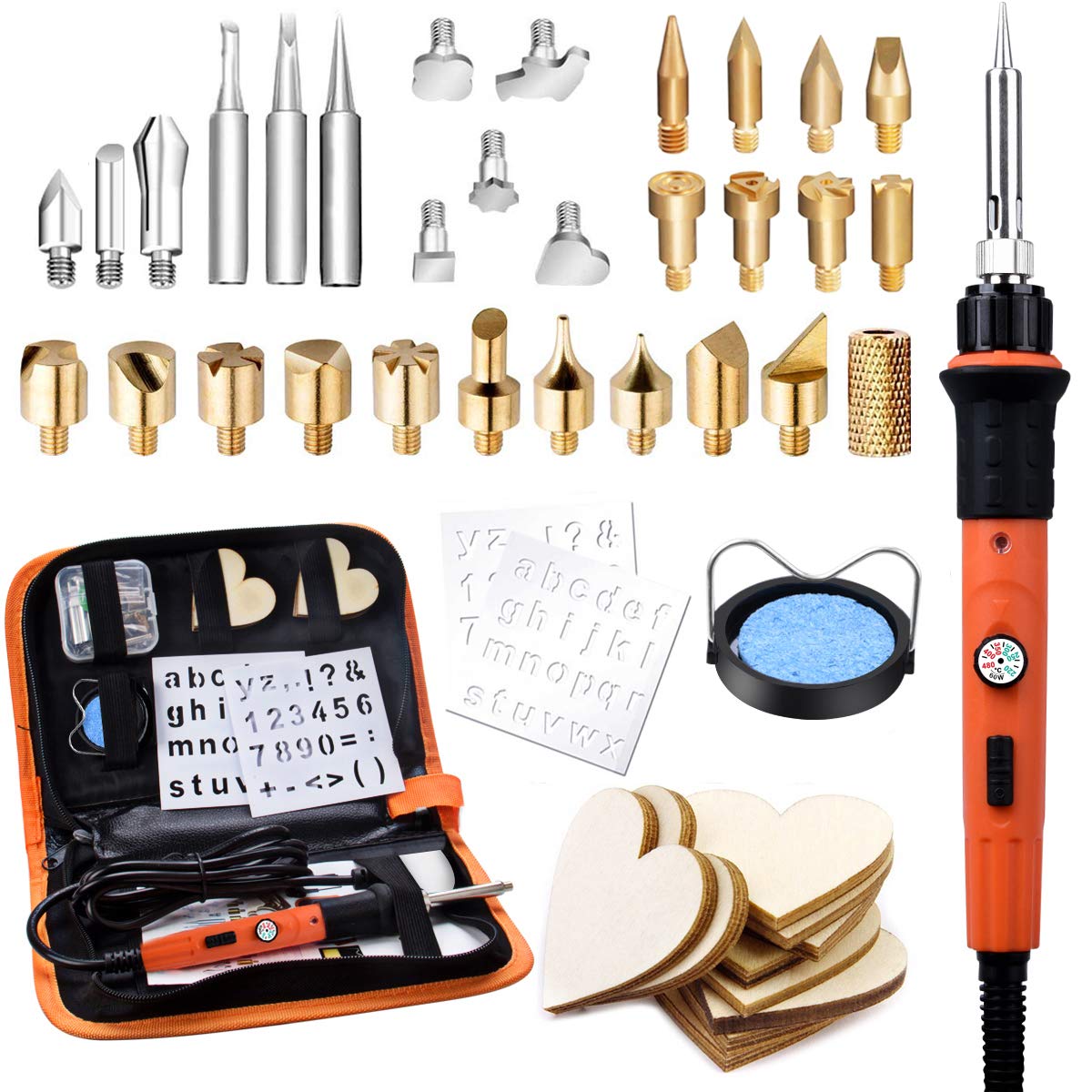 DandS ltd Leather Stamp Tool Set, Dragon Scale, Professional Steel Craft Tool for Leatherworking, Embossing, Carving & Stamping Leather Projects, Belts & DIY Projects Compatible with Mallet #62Set
