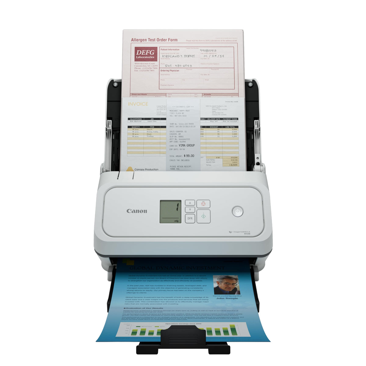 Canon imageFORMULA R40II Office Document Scanner - Duplex Scanning, Easy Setup, Scans a Wide Variety of Documents, Scans to Cloud