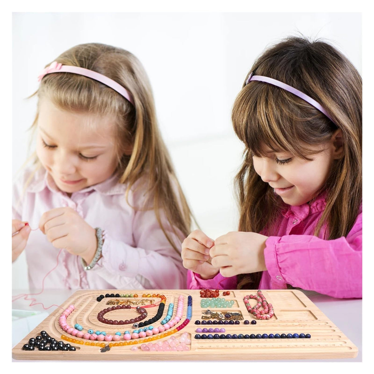 Beadboard Wooden Flocked Beading Tray