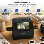 ClearClick QuickConvert 2.0 Photo, Slide, and Negative Scanner - Scan 4x6 Photos & 35mm, 110, 126 Film - No Computer Required - 22 MegaPixels