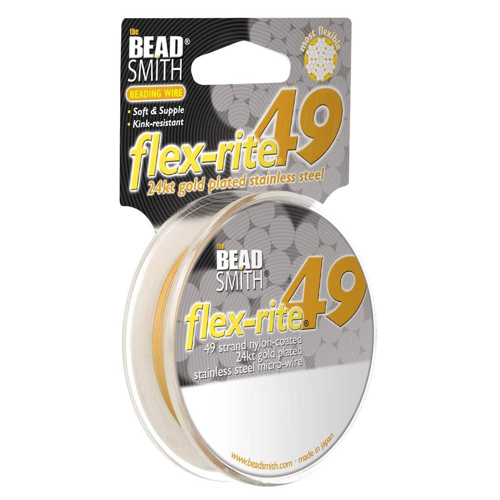 The Beadsmith Flex-Rite Beading Wire, Nylon-Coated Stainless-Steel Wire