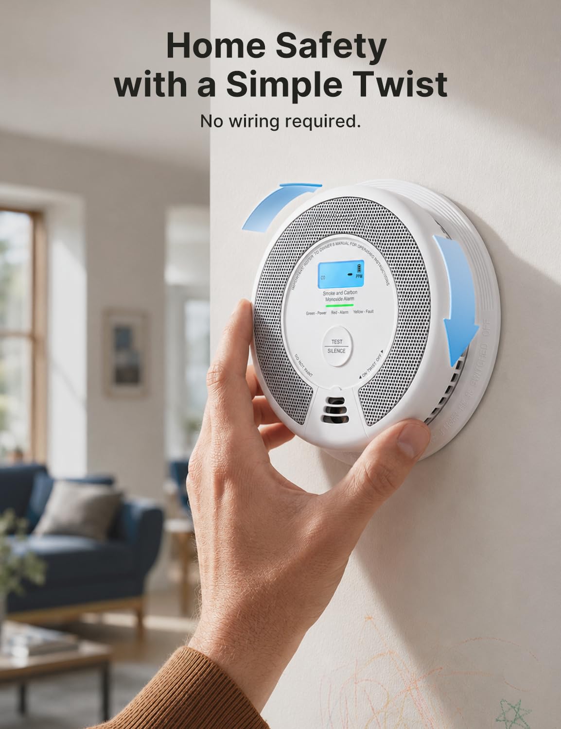 X-Sense Interconnected Smoke and CO Detector, SC07-W, 6-Pack
