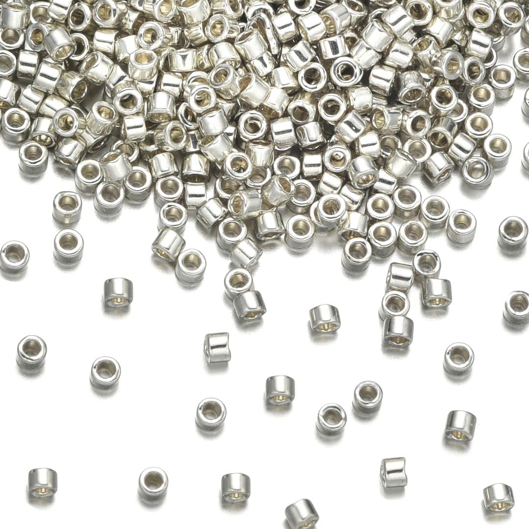 30g Miyuki Delica 11/0 Seed Beads, 24Kt Gold-Lined Crystal Gold DB33