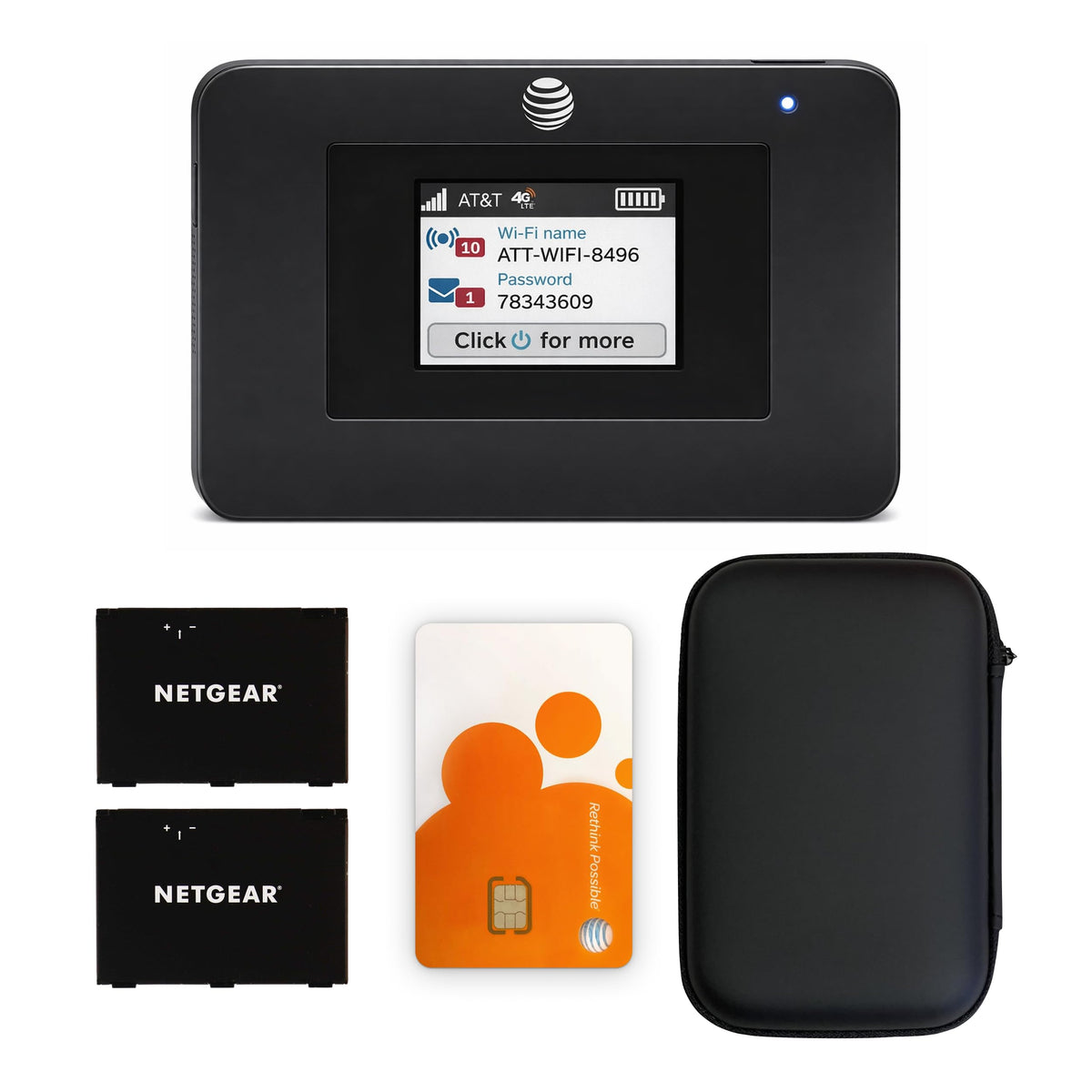 AT&T Unite Express 4G LTE Mobile Hotspot, AC797-100NAS, AirCard 797 Wi-Fi 5 Cellular Wireless Router, LTE Cat-13 Internet Speeds up to 400 Mbps, Perfect for Travel & Work (Premium)