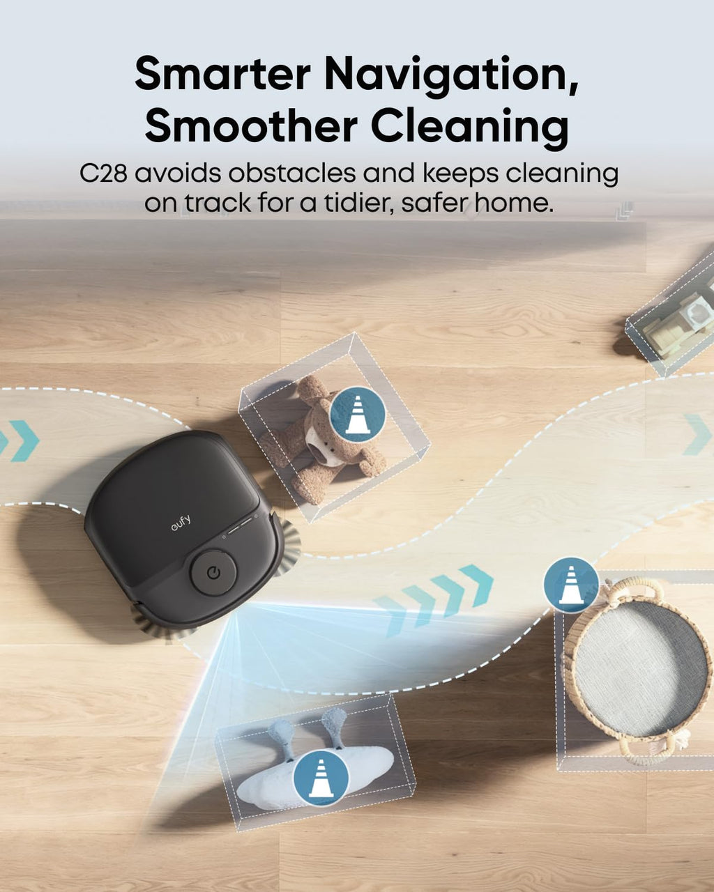 eufy C28 Robot Vacuum Cleaner and Mop for pet hair, 15,000 Pa