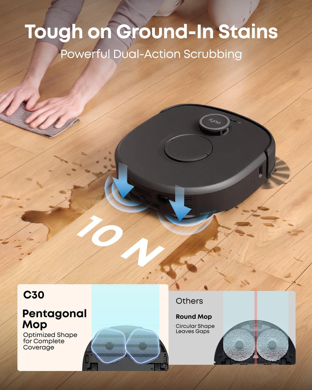 eufy C30 Robot Vacuum and Mop for Pet Hair, 35,000 Pa Flagship Suction