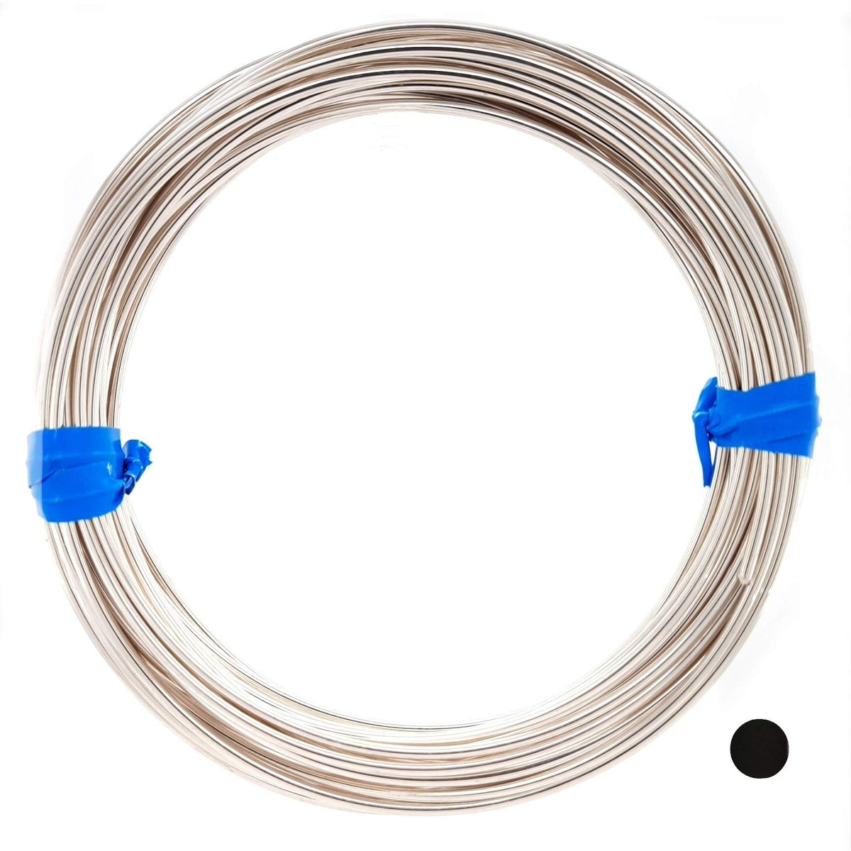 925 Sterling Silver Wire, 18 Gauge, Round, Half Hard, 12FT by CRAFT WIRE