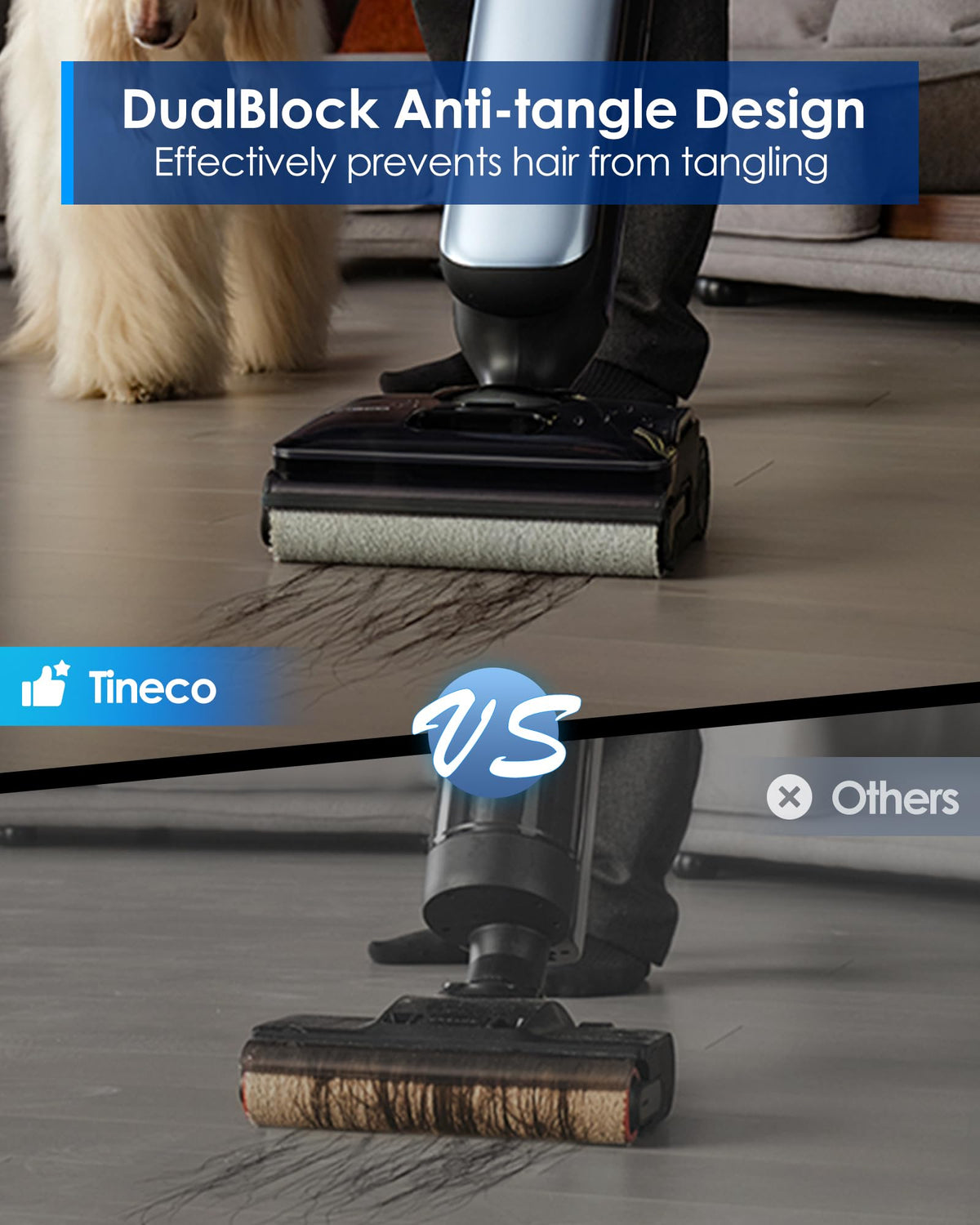 Tineco Floor One S9 Artist Pro Wet Dry Vacuum Cleaner, 25kPa Suction, 360° SmoothDrive, Anti-Tangle Design, 185°F Flashdry, 75 Min Runtime, Dual-Edge Cleaning, 180° Lay-Flat