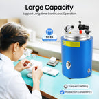Wax Injector Vacuum Casting Machine 2.2L, 350W Round Barrel Mold 86-230°F with Double Nozzle Vacuum for Jewelry Wax Injection Beading Making Kit
