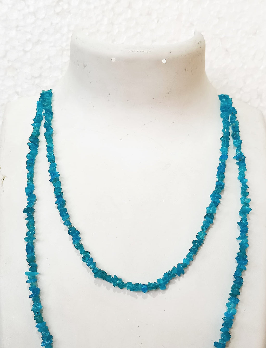 34" Natural Neon Apatite Chip Beads Strand -Pack of 20, Gravel Uncut/ Freeform Shape, 100 Ct, Nuggets for Beading- Jewelry Making, Art & Craft, Wholesale