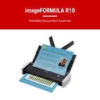 Canon imageFORMULA R10 - Portable Document Scanner, USB Powered, Duplex Scanning, Document Feeder, Easy Setup, Convenient, Perfect for Mobile Users, White