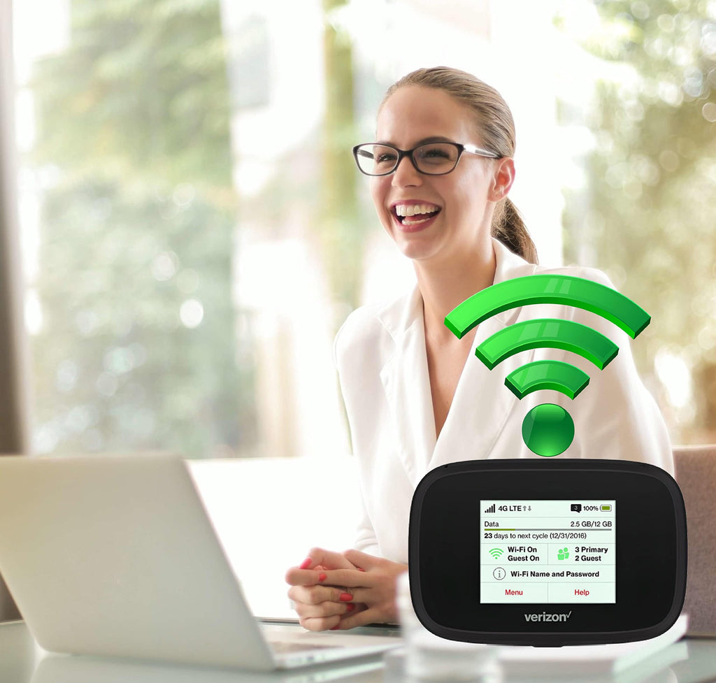 Verizon Wireless Jetpack Inseego MiFi 7730L | Mobile Hotspot for Travel | 4G Mobile Portable WiFi | Unlocked Globally | Speed up to 450 Mbps | Usage Up to 8 Hours | EVDO-LINK Bundle (Standard)