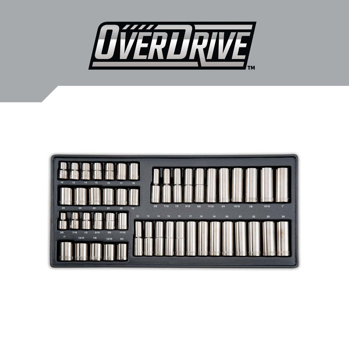 CRAFTSMAN OVERDRIVE 284-Piece Gunmetal Chrome Mechanics Tool Set, Standard SAE/Metric Socket Set, with Hard Case (CMMT99284)