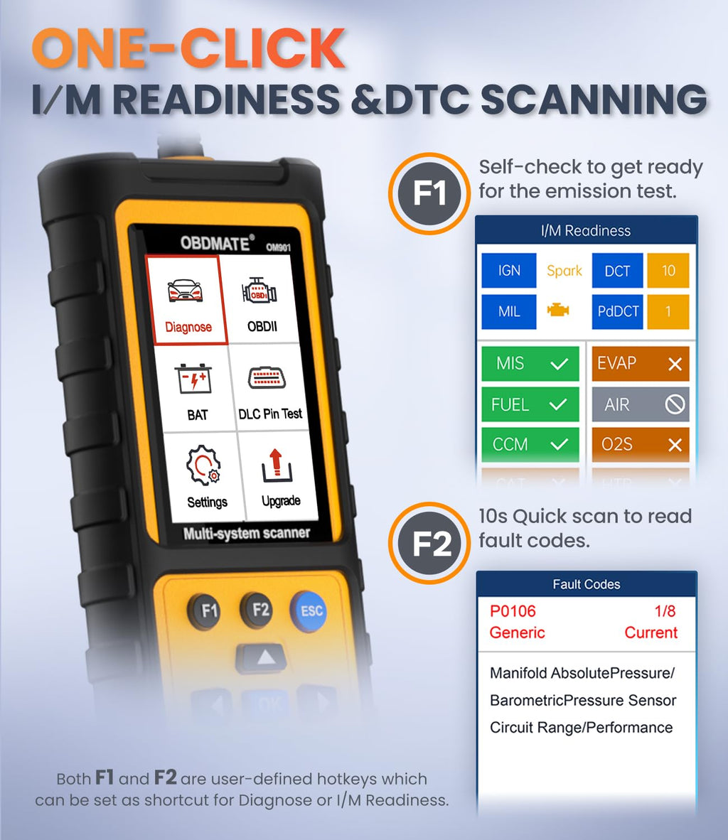 OBD2 Scanner with ABS SRS Transmission Diagnostic Tool