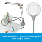 OttLite Ultimate LED 3-in-1 Creative Station with Magnifier, Champagne