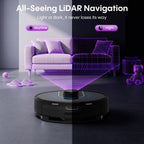 Bagotte Robot Vacuum and Mop Combo,6000Pa LiDAR Navigation Robotic Vacuum Cleaner,Self-Emptying Station for 90 Days,Wi-Fi/App/Voice Control,Ideal for Carpets&Hard Floors