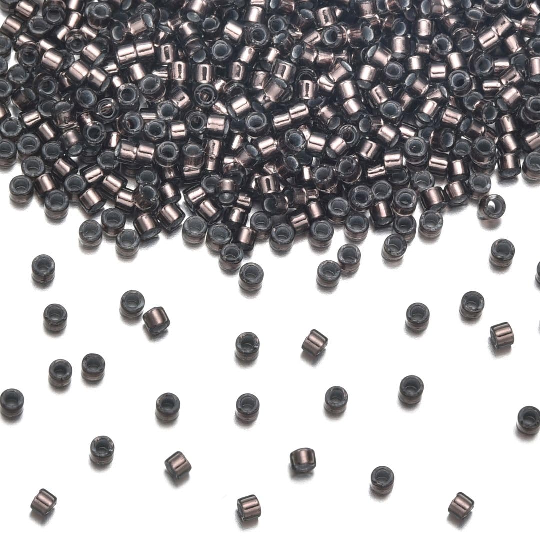 30g Miyuki Delica 11/0 Seed Beads, Matte 24Kt Light Gold-Plated DB334
