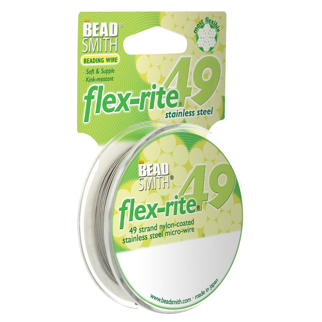 The Beadsmith Flex-Rite Beading Wire, Nylon-Coated Stainless-Steel Wire