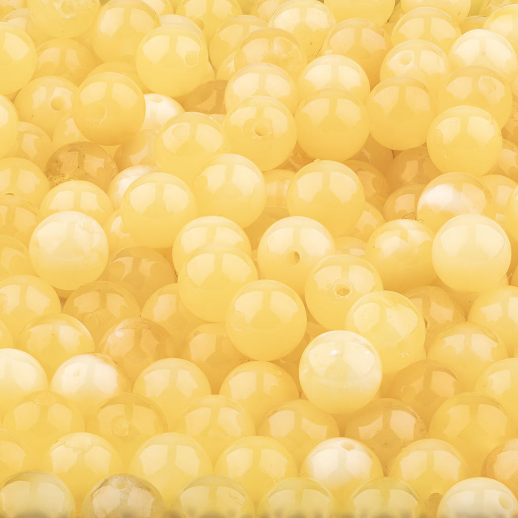 Amber Round Beads Polished 100% Natural Baltic Stone 5mm Loose with Drilled Holes for Crafting Beading and Jewelry Making - Amber Culture