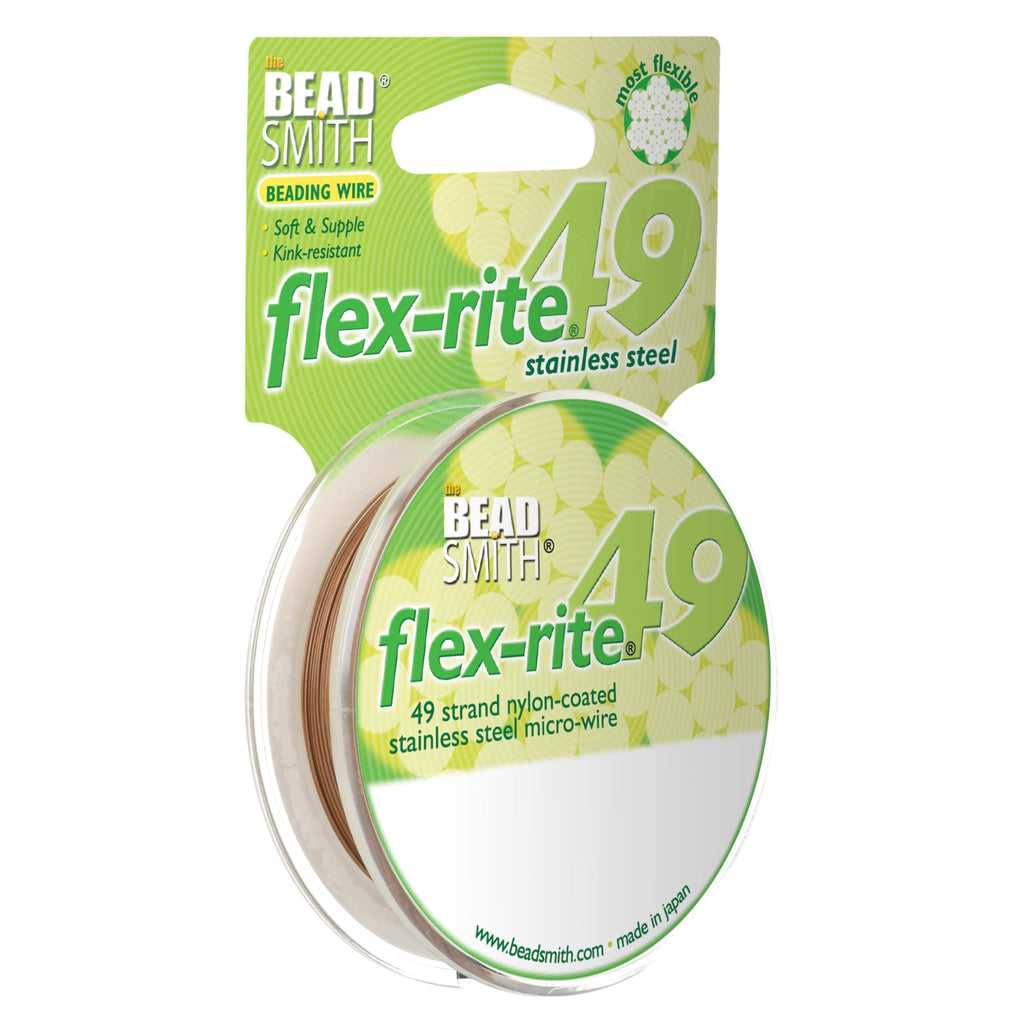 The Beadsmith Flex-Rite Beading Wire, Nylon-Coated Stainless-Steel Wire
