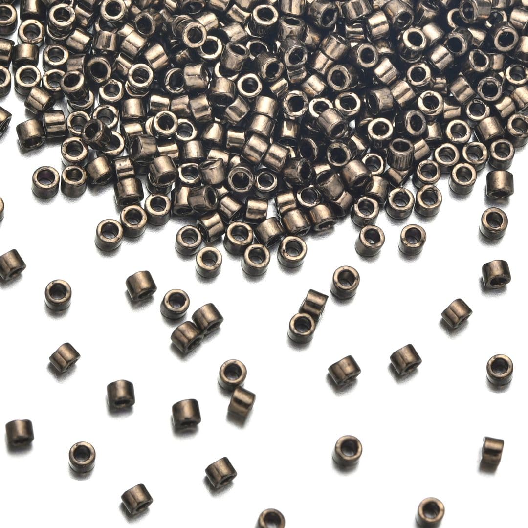 30g Miyuki Delica 11/0 Seed Beads, 24Kt Gold-Lined Crystal Gold DB33