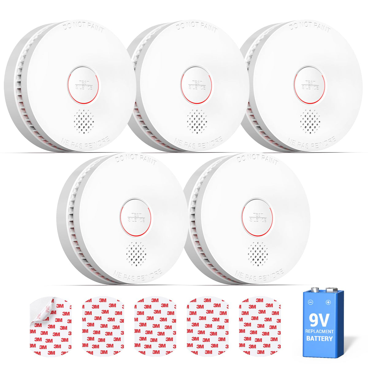 SITERWELL 10 Pack Smoke Detector, 10 Year Product Life Fire Alarm