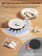Lefant Robot Vacuum and Mop Combo, 75-Days Self-Emptyin, 140 Min, M2 Plus"